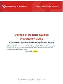 College of Doctoral Studies Dissertation Guide