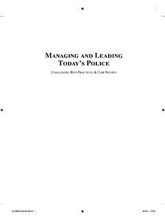 Managing and Leading Today’s Police - Pearson