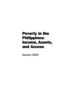 Poverty in the Philippines: Income, Assets, and Access - ADB