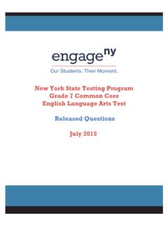 New York State Testing Program Grade 7 Common Core …