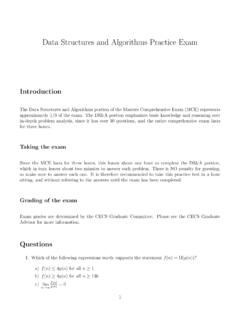 Data Structures and Algorithms Practice Exam