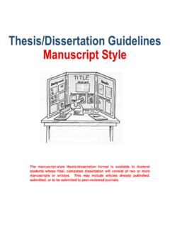 The manuscript-style thesis/dissertation format is ...