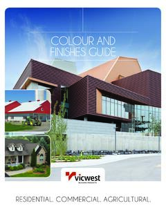 COLOUR AND FINISHES GUIDE - Vicwest
