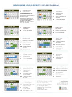 Yearly School Calendar - Higley Unified School District