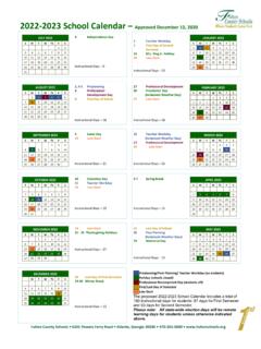 2022-2023 School Calendar – Approved December 10, 2020