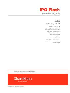 IPO Flash - Sharekhan