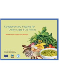Complementary Feeding for Children Aged 6-23 …