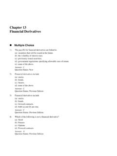 Chapter 13 Financial Derivatives - uch.edu.tw