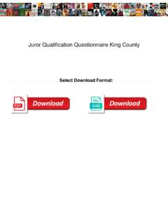 Juror Qualification Questionnaire King County