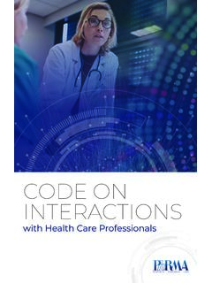 CODE ON INTERACTIONS - PhRMA
