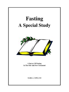Fasting - A Special Study - Executable Outlines