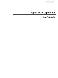 PaperStream Capture 3.0 User's Guide