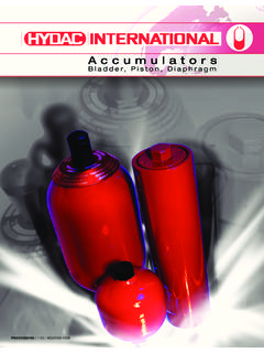 Accumulators - HYDAC Technology Corporation