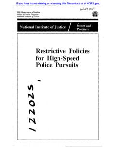 Restrictive Policies for High-Speed Police Pursuits