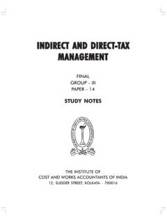 INDIRECT AND DIRECT---TTTAXAXAX MANAGEMENT