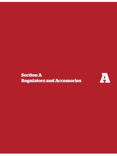 Section A Regulators and Accessories - Rego Products