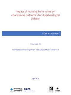 Impact of learning from home on educational outcomes for ...