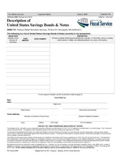Description of United States Savings Bonds/Notes