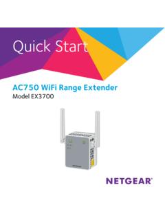 AC750 WiFi Range Extender Model EX3700 Quick …