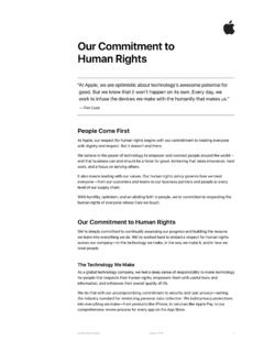 Our Commitment to Human Rights