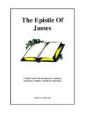 The Epistle Of James - Free sermon outlines and Bible studies!