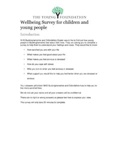 Wellbeing Survey for children and young people