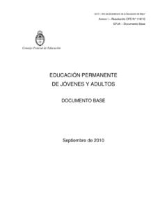EDUCACI&#211;N PERMANENTE DE J&#211;VENES Y ADULTOS