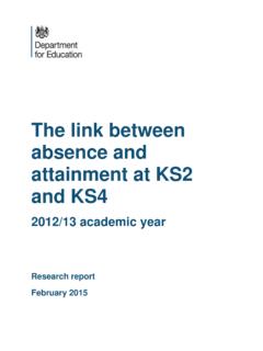 The link between absence and attainment at KS2 and KS4