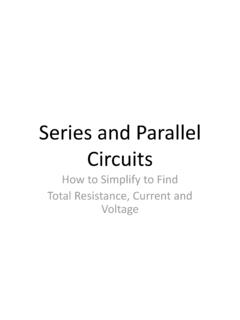 Series and Parallel Circuits - Cleveland Institute of ...