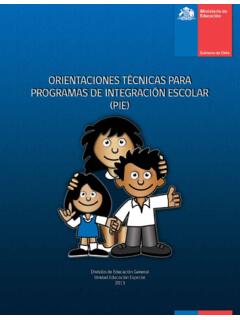 ORIENTACIONES T&#201;CNICAS PARA PROGRAMAS DE (PIE)