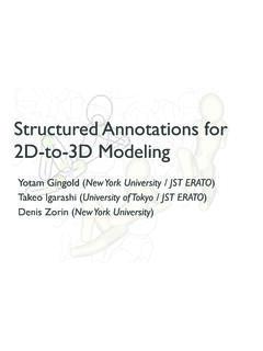 Structured Annotations for 2D-to-3D Modeling