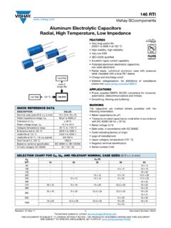 Aluminum Electrolytic Capacitors Radial, High Temperature ...