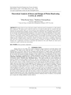 Theoretical Analysis of Stress and Design of Piston Head ...