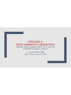 &#171;TIPOLOGIA A - TESTO NARRATIVO O DESCRITTIVO&#187;