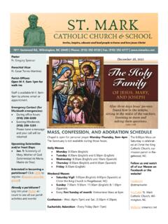 MASS, CONFESSION, AND ADORATION SCHEDULE
