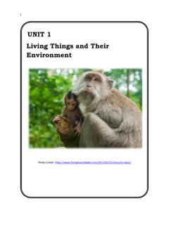 UNIT 1 Living Things and Their Environment
