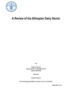 A Review of the Ethiopian Dairy Sector