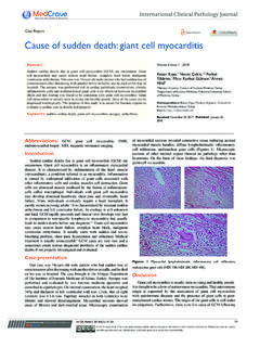 Cause of sudden death: giant cell myocarditis - …