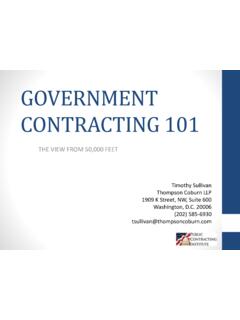GOVERNMENT CONTRACTING 101