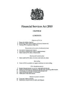 Financial Services Act 2010 - legislation