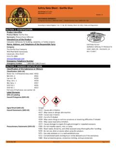 Safety Data Sheet - Gorilla Glue - supercoproducts.com