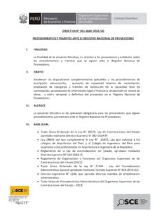 DIRECTIVA N&#176; 001-2020-OSCE/CD PROCEDIMIENTOS Y …