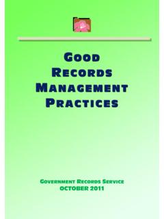 Good Records Management Practices - GRS