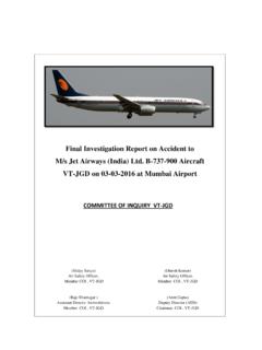 Final Investigation Report on Accident to M/s Jet …