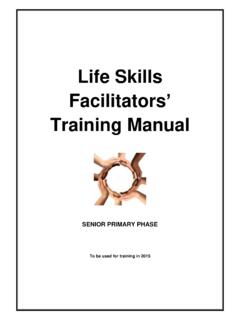 Life Skills Facilitators Training Manual - nied.edu.na