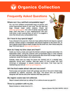 Organics Collection-FAQs citywide - City of New York