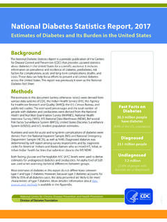 National Diabetes Statistics Report 2020. Estimates of ...