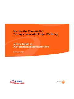 A User Guide to Post Implementation Reviews …