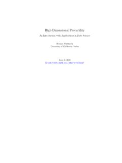 High-Dimensional Probability - University of California ...