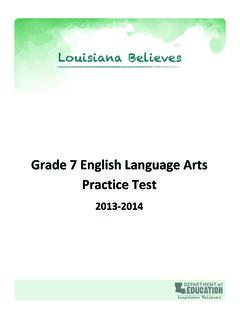 Grade 7 English Language Arts Practice Test
